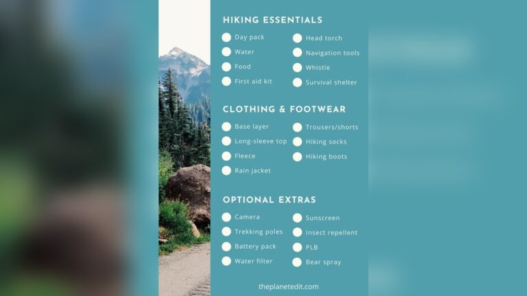 Hiking Essentials Checklist