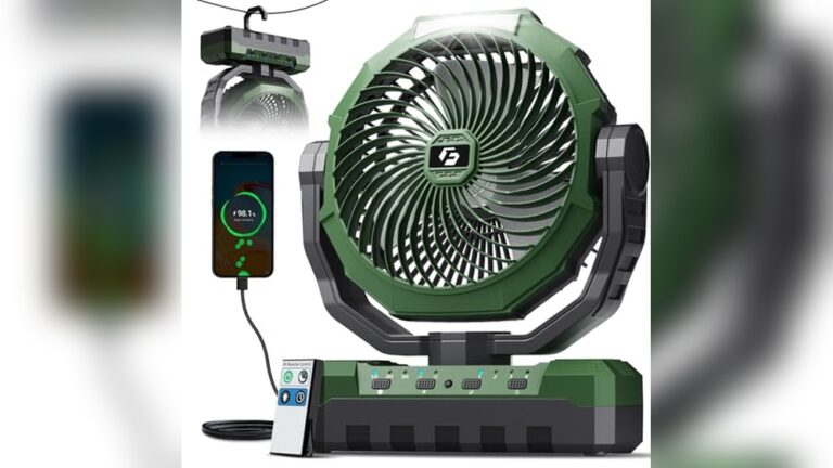 FRIZCOL 3-in-1 Camping Fan | 24000mAh | Powerful, Portable & Rechargeable