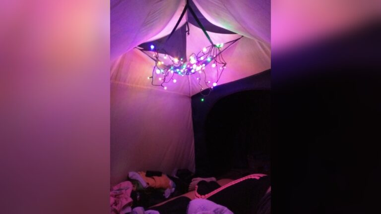 How to Attach Fairy Lights Inside Camping Tent Easily