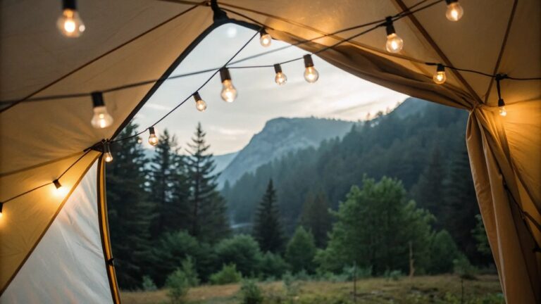 How to Hang Lights in a Camping Tent